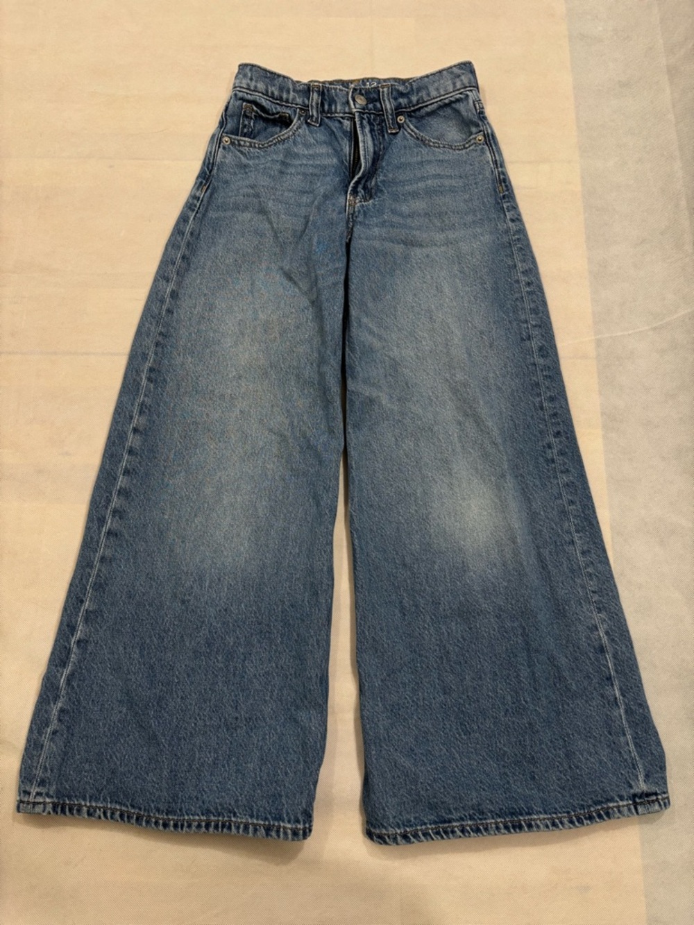 Gap Kids Blue Baggy Jeans Size 12 Wide Leg Denim Girls